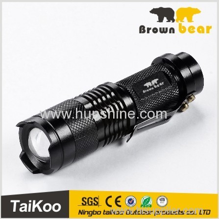 q5 adjustable focus clip led flashlight