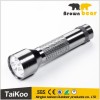 gray aluminum silver 6 led flashlight