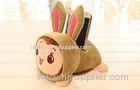 Monkey rabbit mobile phone holder Designer plush toys green Soft cloth