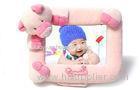 Customized Plush Studded Pig and baer Photo Frame for Home Decoration
