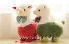 White silky soft fur Girl Alpaca Prime Plush custom stuffed toys for Birthday present