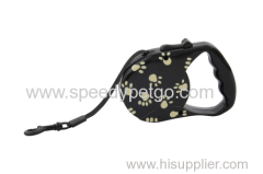 wholesale retractable leash Black with paw print Dog Auto Leash