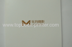 250gr/m2 plastered coated paper cover film stamped landscape softback book printing on demands