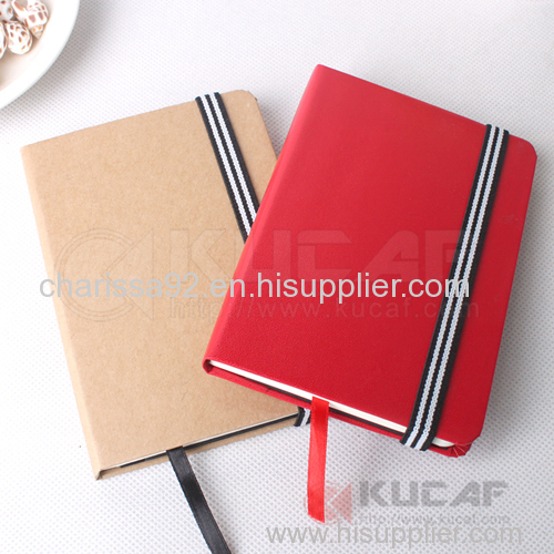 Notebook paper with elastic band