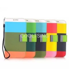 Colorful Leather Cover For Samsung Galaxy S6 Protective Case With Wallet Stand Case