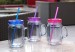 Double wall plastic tumbler with lid