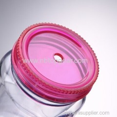 Double wall plastic tumbler with lid