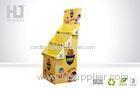 Liquid Vaporizer Foldable POP Cardboard Display Racks With 3 Pallets In Yellow