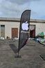 Apple Iphone 360 Degree Rotary Advertisement Beach Flag Banner with Metal Cross Base