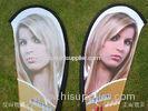 3.1m Height Double Side Blade Teardrop Beach Flag Banner For Business , Event