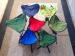 Multifunction Outdoor Folding Beach Chair Stool Red / Folding Camping Chairs