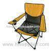 Fashion 600D Oxford Mesh Foldable Travel Beach Chairs , Heavy Duty Steel Tube