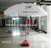 Volkswagen Car Ads Windproof Beach Umbrella White 3m With UV Protection