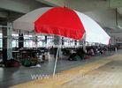 Double Layer Red and White Windproof Beach Umbrella Sun Shades Digital Printing