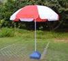 200cm Round Red And White Foldable Beach Umbrella , Portable Beach Umbrella For Travel