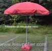 420D Oxford Steel Frame Windproof Beach Umbrella Pink with Water Base