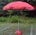 420D Oxford Steel Frame Windproof Beach Umbrella Pink with Water Base