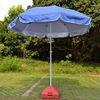 Silk - screen Printing Windproof Beach Umbrella , Outdoor UV Protection Sun Parasol