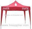 Red Coca Cola Instant Folding Gazebo Tent With Slant Leg / Canopy Party Tent