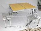 Sandal Wood Folding Camping Table And Chairs Pack Into Suitcase Custom Size