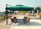 Aluminum Beach Cafe Cantilever Patio Umbrellas Outdoor with Stainless Steel Pole