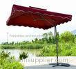 decorative Double Roof modern Outdoor Patio Umbrellas / RED Garden Parasol