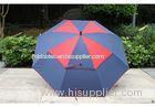OEM Double Layer Custom Golf Umbrella Automatic With Air Vent / Silk Screen Print
