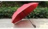 Wind Resistant Custom Golf Umbrella Red For 2 People With Heart- transfer Printing