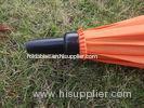 Orange Windproof 18 Ribs Customized Golf Umbrellas Personalized In 190T Pongee