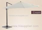 Polygon / Square Waterproof Solar Outdoor Patio Umbrellas White For 4 Season