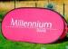 Pink Vertical Outdoor curved Pop Up Banner A Frame For Fair , Wedding , Party