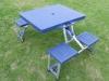 Durable Blue ABS Plastic Folding Camping Table And Chairs For Picnic