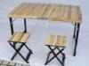 Lightweight Camping Wood Folding Table And Chairs Set For Garden Leisure