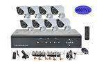 Oudoor / Indoor 8 Camera Security System , IP Camera Network CCTV Kit DVR