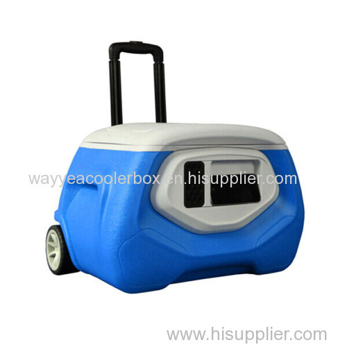 28L trolly cooler box with wheels