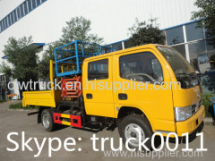 Aerial hydraulic working truck with bucket