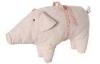 Kids handmade Soft Cute Pig linen toy , hand warm pillow plush toys 10&quot;
