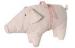 Kids handmade Soft Cute Pig linen toy , hand warm pillow plush toys 10"