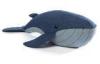 Blue Recycled crafts Whale Stuffed Animal unique gifts 20 inches of Yarn Dyed Pattern