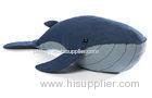 Blue Recycled crafts Whale Stuffed Animal unique gifts 20 inches of Yarn Dyed Pattern