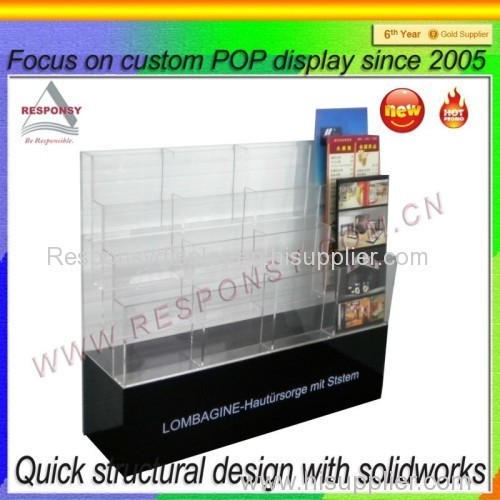 2015 new arrival newspaper stand acrylic magazine display