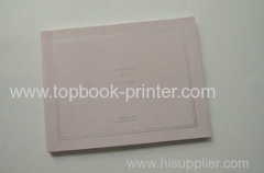 FSC uncoated paper silver stamping cover landscape softback book