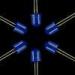 Long Pin 8mm LED emitting diode , Water Clear Lens Blue LED 465nm - 470nm