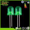 Green Color Dip Type LED Through Hole 8mm LED 520nm - 525nm 20mA Epistar chip