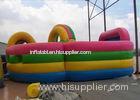 Inflatable obstacle course combo with bouncer , Colorful Kids Fun city