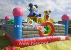 Lovely Mickey Kids Inflatable Amusement Park For Jumping Fun 0.45mm - 0.55mm PVC