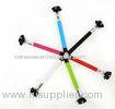 Black / red Wireless Bluetooth Selfie Stick For Smart Phone & Camera