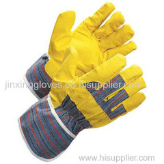 Vinyl halflined working gloves