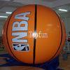 Playground Inflatable Advertising Balloons Basketball Shape With Digital Printing