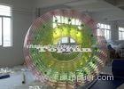 Custom Inflatable Rainbow Water Roller PVC / TPU 2.4m x 2.8m Heat Sealed